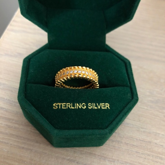 NWOT Beautiful Gold Stirling Silver Ring - Picture 2 of 6